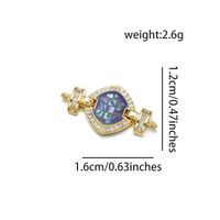 1 Piece Basic Round Star Heart Shape Copper Enamel Plating Inlay Jewelry Buckle Jewelry Accessories sku image 7