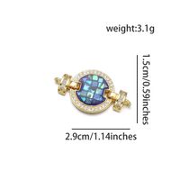 1 Piece Basic Round Star Heart Shape Copper Enamel Plating Inlay Jewelry Buckle Jewelry Accessories sku image 8