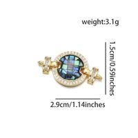 1 Piece Basic Round Star Heart Shape Copper Enamel Plating Inlay Jewelry Buckle Jewelry Accessories sku image 9