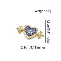 1 Piece Basic Round Star Heart Shape Copper Enamel Plating Inlay Jewelry Buckle Jewelry Accessories sku image 5