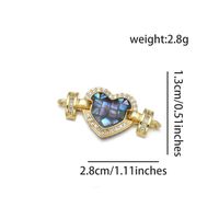 1 Piece Basic Round Star Heart Shape Copper Enamel Plating Inlay Jewelry Buckle Jewelry Accessories sku image 6