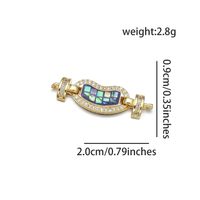 1 Piece Basic Round Star Heart Shape Copper Enamel Plating Inlay Jewelry Buckle Jewelry Accessories sku image 3