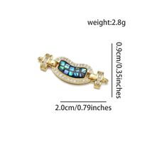 1 Piece Basic Round Star Heart Shape Copper Enamel Plating Inlay Jewelry Buckle Jewelry Accessories sku image 4