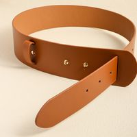 Classic Style Solid Color Pu Leather Women's Leather Belts main image 8