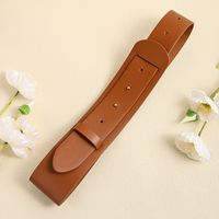 Classic Style Solid Color Pu Leather Women's Leather Belts main image 9
