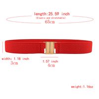 Casual Simple Style Solid Color Elastic Band Buckle Women's Woven Belts main image 2