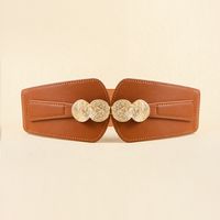 Elegant Geometric Pu Leather Alloy Women's Leather Belts sku image 1