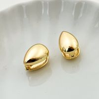 1 Pair Simple Style Water Droplets Plating Alloy Gold Plated Earrings main image 3