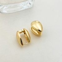 1 Pair Simple Style Water Droplets Plating Alloy Gold Plated Earrings main image 4