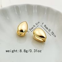 1 Pair Simple Style Water Droplets Plating Alloy Gold Plated Earrings sku image 1