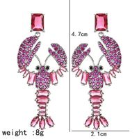 1 Pair Elegant Lobster Plating Inlay Copper Zircon White Gold Plated Drop Earrings main image 2