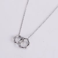 Stainless Steel 18K Gold Plated Rose Gold Plated Elegant Simple Style Plating Geometric Pendant Necklace sku image 1