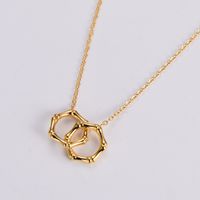 Stainless Steel 18K Gold Plated Rose Gold Plated Elegant Simple Style Plating Geometric Pendant Necklace sku image 2