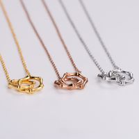 Stainless Steel 18K Gold Plated Rose Gold Plated Elegant Simple Style Plating Geometric Pendant Necklace main image 6