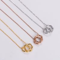 Stainless Steel 18K Gold Plated Rose Gold Plated Elegant Simple Style Plating Geometric Pendant Necklace main image 8