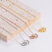 Stainless Steel 18K Gold Plated Rose Gold Plated Elegant Simple Style Plating Geometric Pendant Necklace main image 4