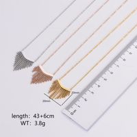 Stainless Steel 18K Gold Plated Rose Gold Plated IG Style Simple Style Plating Tassel Pendant Necklace main image 2