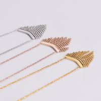 Stainless Steel 18K Gold Plated Rose Gold Plated IG Style Simple Style Plating Tassel Pendant Necklace main image 4