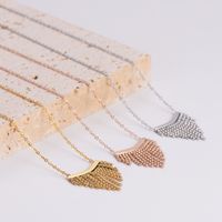 Stainless Steel 18K Gold Plated Rose Gold Plated IG Style Simple Style Plating Tassel Pendant Necklace main image 5