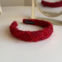 Women's Sweet Argyle Cloth Sponge Knit Hair Band sku image 3