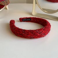 Women's Sweet Argyle Cloth Sponge Knit Hair Band sku image 5