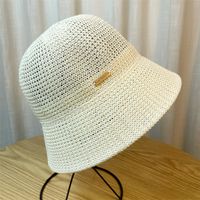 Women's Elegant Romantic Sweet Letter Sewing Big Eaves Bucket Hat sku image 2