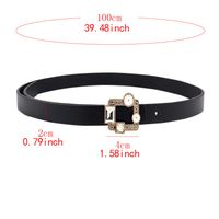 Vacation Simple Style Classic Style Geometric Pu Leather Inlay Rhinestones Women's Leather Belts main image 2