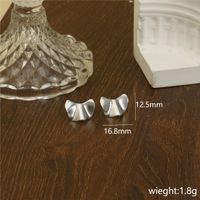 1 Pair Simple Style Commute Solid Color Polishing Plating Stainless Steel 18K Gold Plated Ear Studs sku image 1
