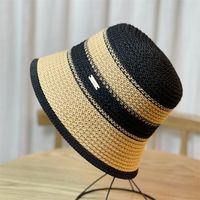 Frau Elegant Romantisch Farbblock Große Traufen Bucket Hat main image 10