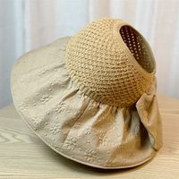 امرأة أنيق عقدة القوس طنف كبيرة قبعة الشمس sku image 5