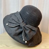 Women's Elegant Bow Knot Big Eaves Sun Hat main image 4