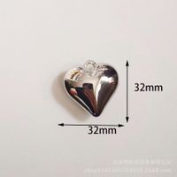 Simple Style Round Heart Shape Plastic Plating Charms sku image 31