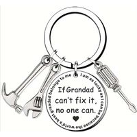 Father's Day Gift Letter Stainless Steel Hammer Wrench Screwdriver Key Ring sku image 5