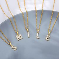 Wholesale Sweet Letter Stainless Steel Copper Pendant Necklace main image 1