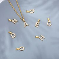 Wholesale Sweet Letter Stainless Steel Copper Pendant Necklace main image 4
