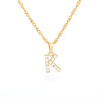 Wholesale Sweet Letter Stainless Steel Copper Pendant Necklace sku image 11