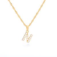 Wholesale Sweet Letter Stainless Steel Copper Pendant Necklace sku image 14