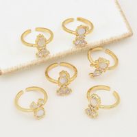 1 Piece Basic Human Mermaid Copper Plating Inlay Ring Accessories Jewelry Accessories main image 1