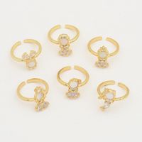 1 Piece Basic Human Mermaid Copper Plating Inlay Ring Accessories Jewelry Accessories main image 4
