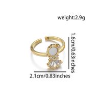 1 Piece Basic Human Mermaid Copper Plating Inlay Ring Accessories Jewelry Accessories sku image 5