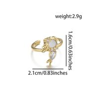 1 Piece Basic Human Mermaid Copper Plating Inlay Ring Accessories Jewelry Accessories sku image 6