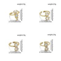1 Piece Basic Human Mermaid Copper Plating Inlay Ring Accessories Jewelry Accessories main image 2