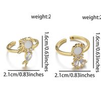 1 Piece Basic Human Mermaid Copper Plating Inlay Ring Accessories Jewelry Accessories main image 3