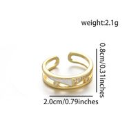 1 Piece Basic Heart Shape Copper Plating Inlay Ring Accessories Jewelry Accessories sku image 1