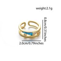 1 Piece Basic Heart Shape Copper Plating Inlay Ring Accessories Jewelry Accessories sku image 2
