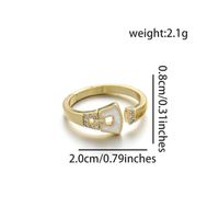 1 Piece Basic Heart Shape Copper Plating Inlay Ring Accessories Jewelry Accessories sku image 4
