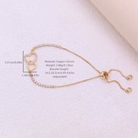 Romantic Sweet Heart Shape Rope Copper Plating Inlay Zircon 18k Gold Plated Bracelets main image 5