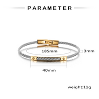 Hip-hop Simple Style Geometric Stainless Steel Plating Bangle main image 2