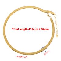 Stainless Steel 18K Gold Plated Simple Style Plating Solid Color Necklace main image 2