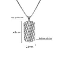 Hip-hop Simple Style Rhombus Stainless Steel Polishing Men's Pendant Necklace main image 2